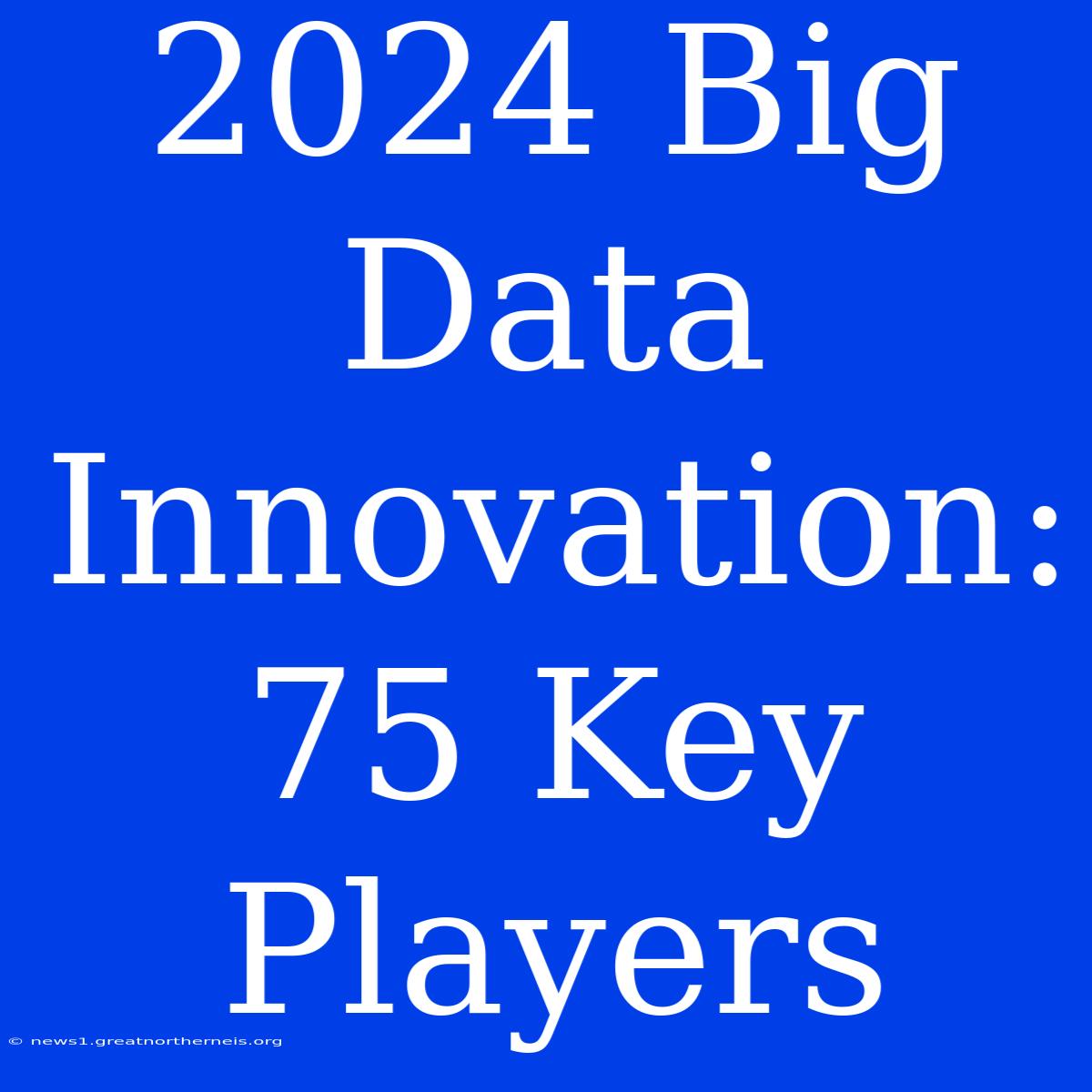 2024 Big Data Innovation: 75 Key Players