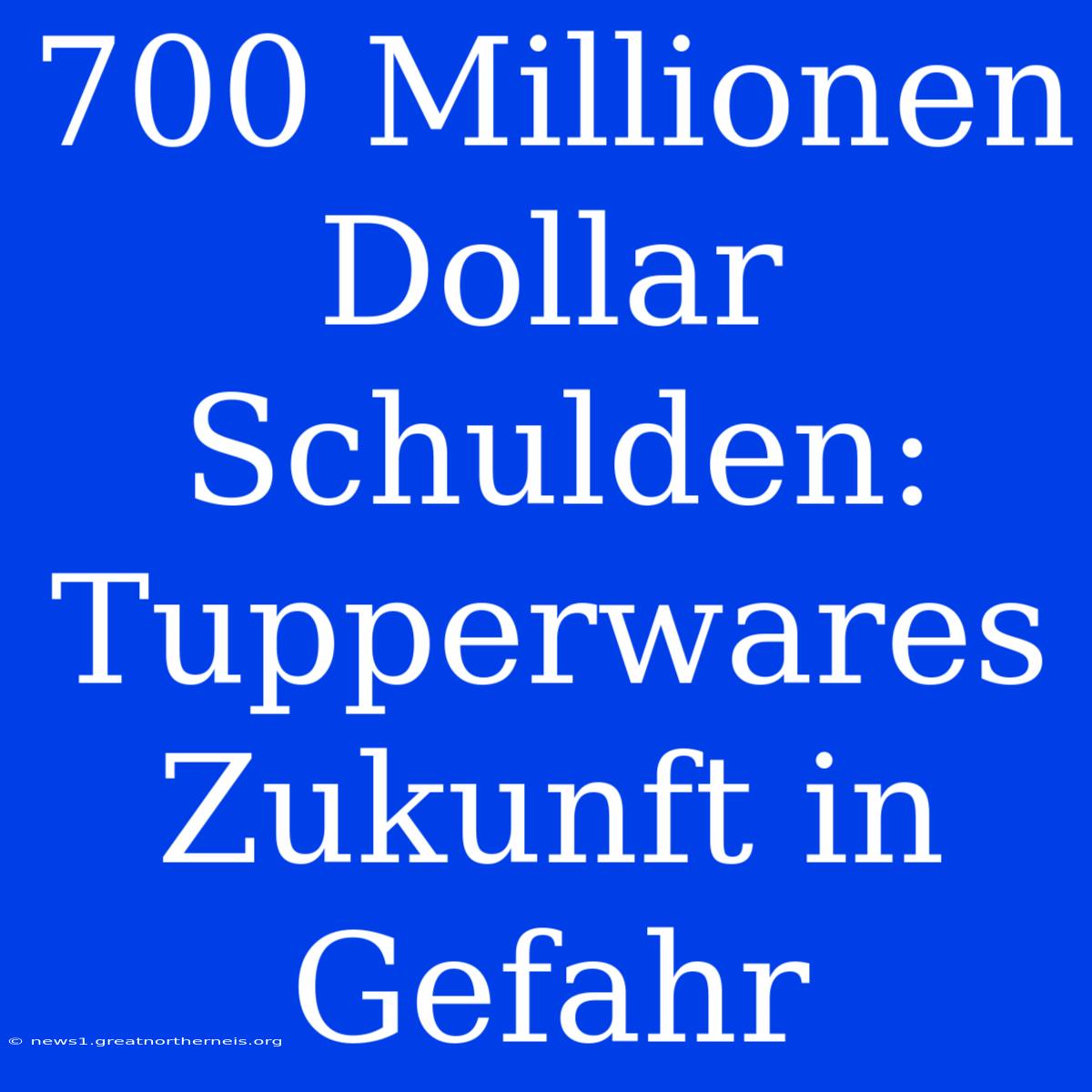 700 Millionen Dollar Schulden: Tupperwares Zukunft In Gefahr