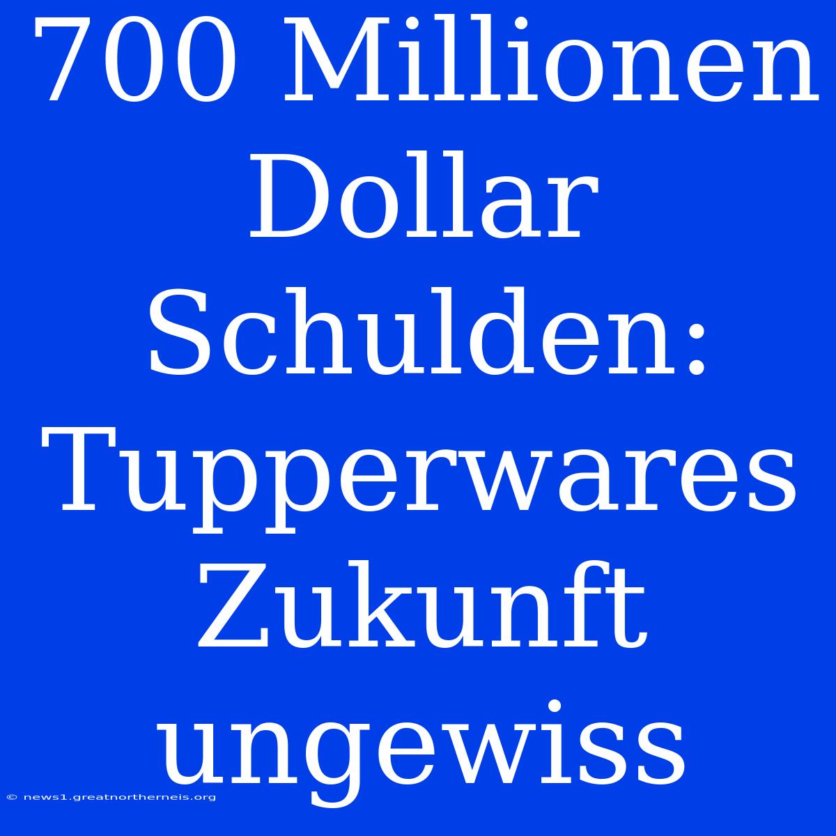 700 Millionen Dollar Schulden: Tupperwares Zukunft Ungewiss