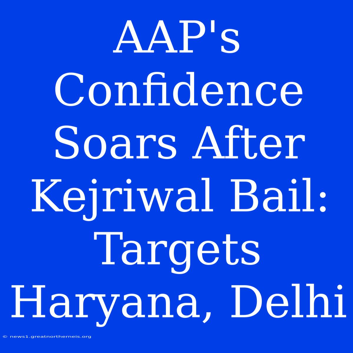 AAP's Confidence Soars After Kejriwal Bail: Targets Haryana, Delhi