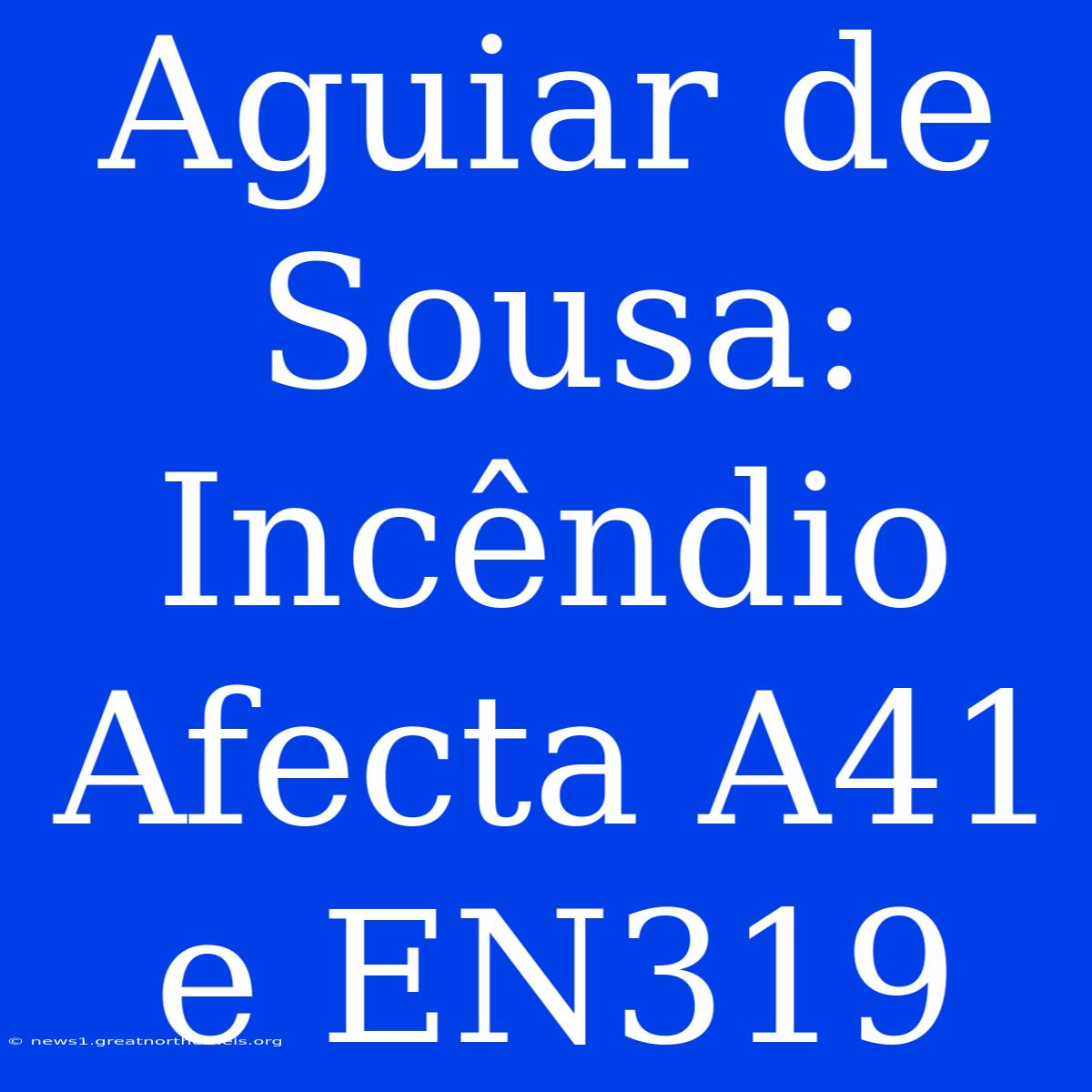 Aguiar De Sousa: Incêndio Afecta A41 E EN319