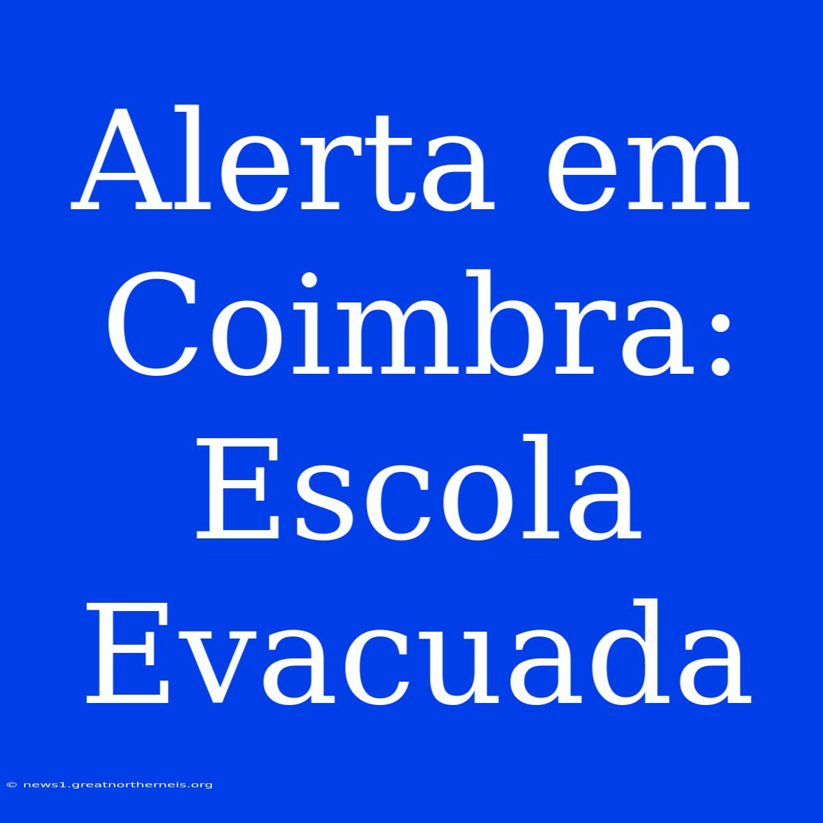 Alerta Em Coimbra: Escola Evacuada