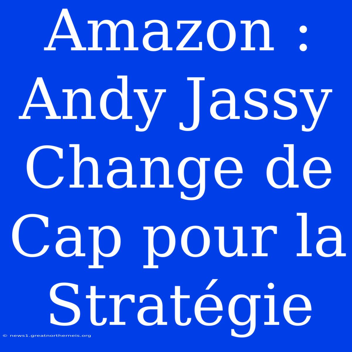 Amazon : Andy Jassy Change De Cap Pour La Stratégie