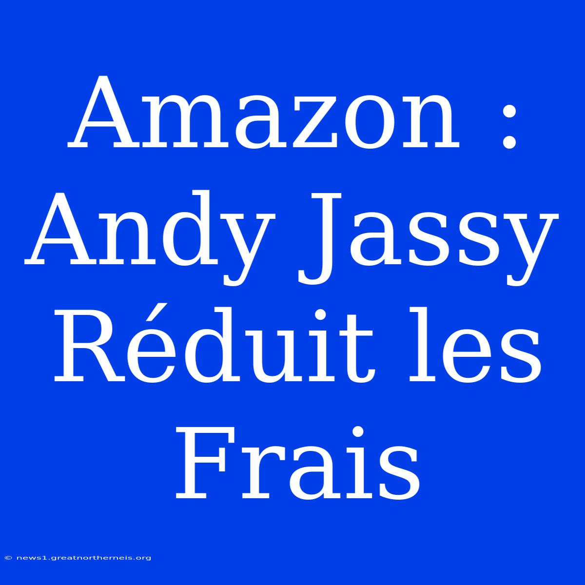 Amazon : Andy Jassy Réduit Les Frais