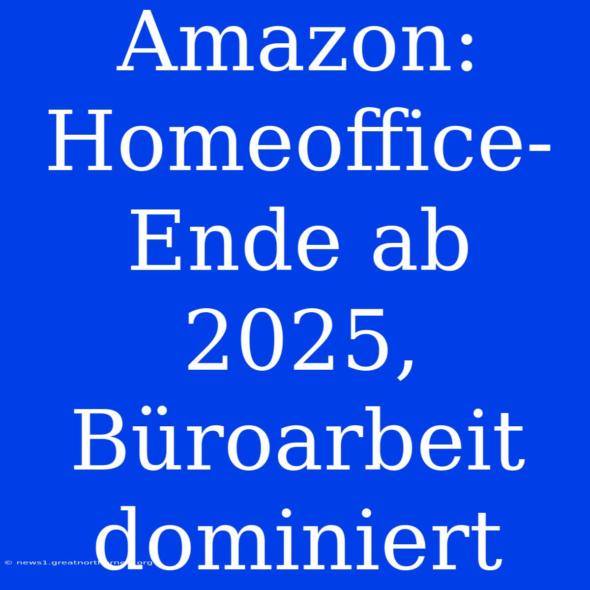 Amazon: Homeoffice-Ende Ab 2025, Büroarbeit Dominiert