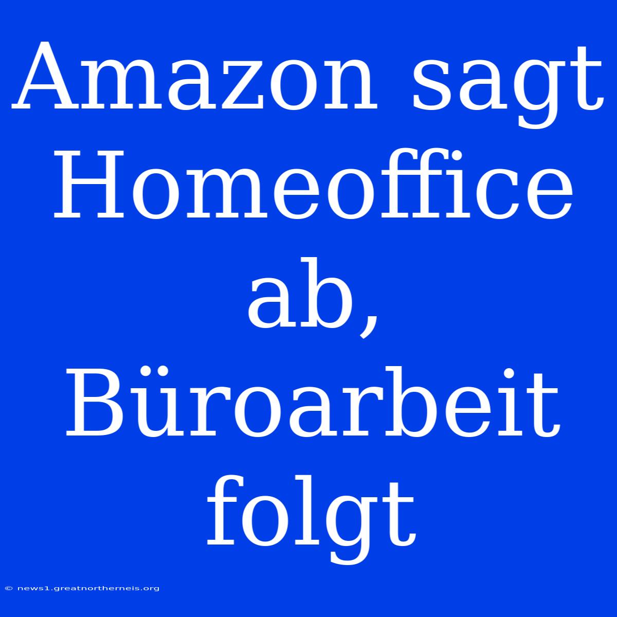 Amazon Sagt Homeoffice Ab, Büroarbeit Folgt