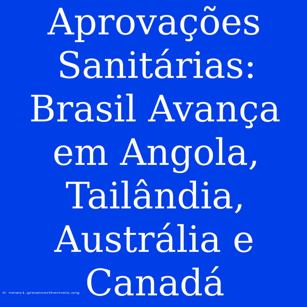 Aprovações Sanitárias: Brasil Avança Em Angola, Tailândia, Austrália E Canadá