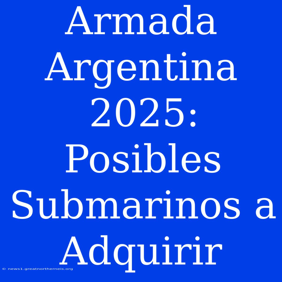 Armada Argentina 2025: Posibles Submarinos A Adquirir