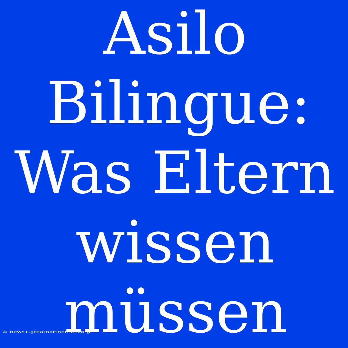 Asilo Bilingue: Was Eltern Wissen Müssen