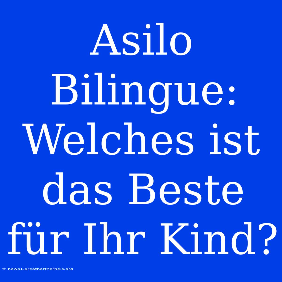 Asilo Bilingue: Welches Ist Das Beste Für Ihr Kind?