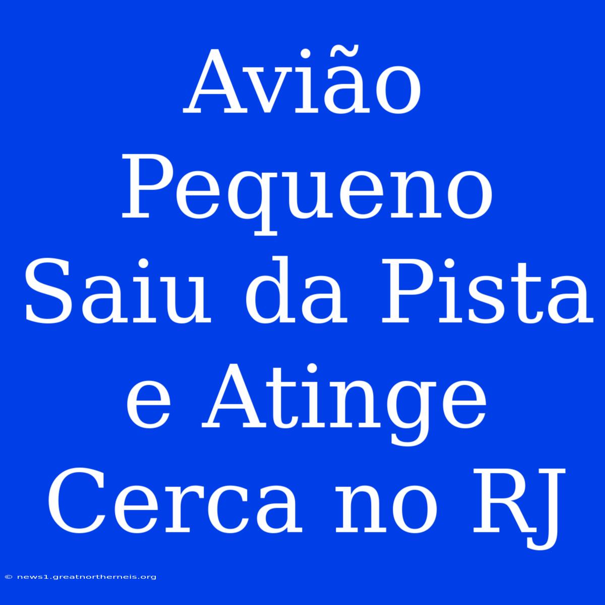 Avião Pequeno Saiu Da Pista E Atinge Cerca No RJ