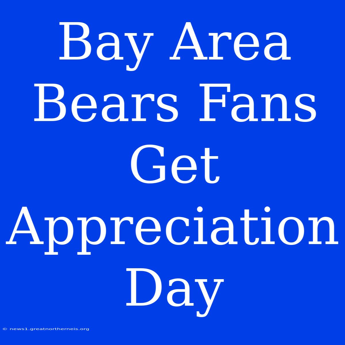 Bay Area Bears Fans Get Appreciation Day