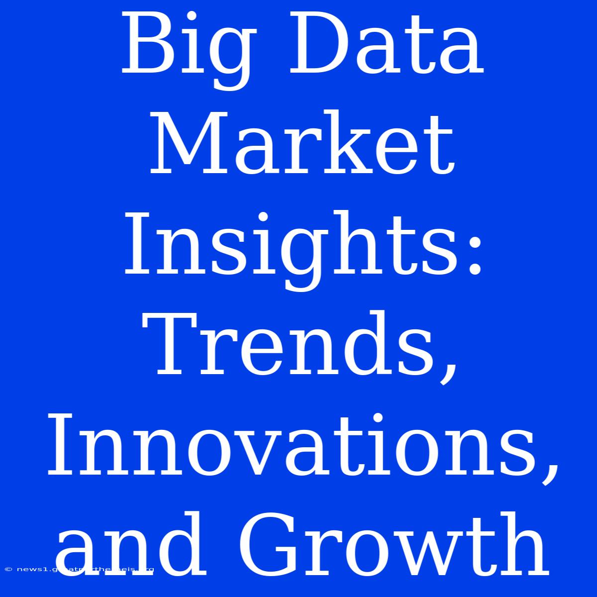 Big Data Market Insights: Trends, Innovations, And Growth