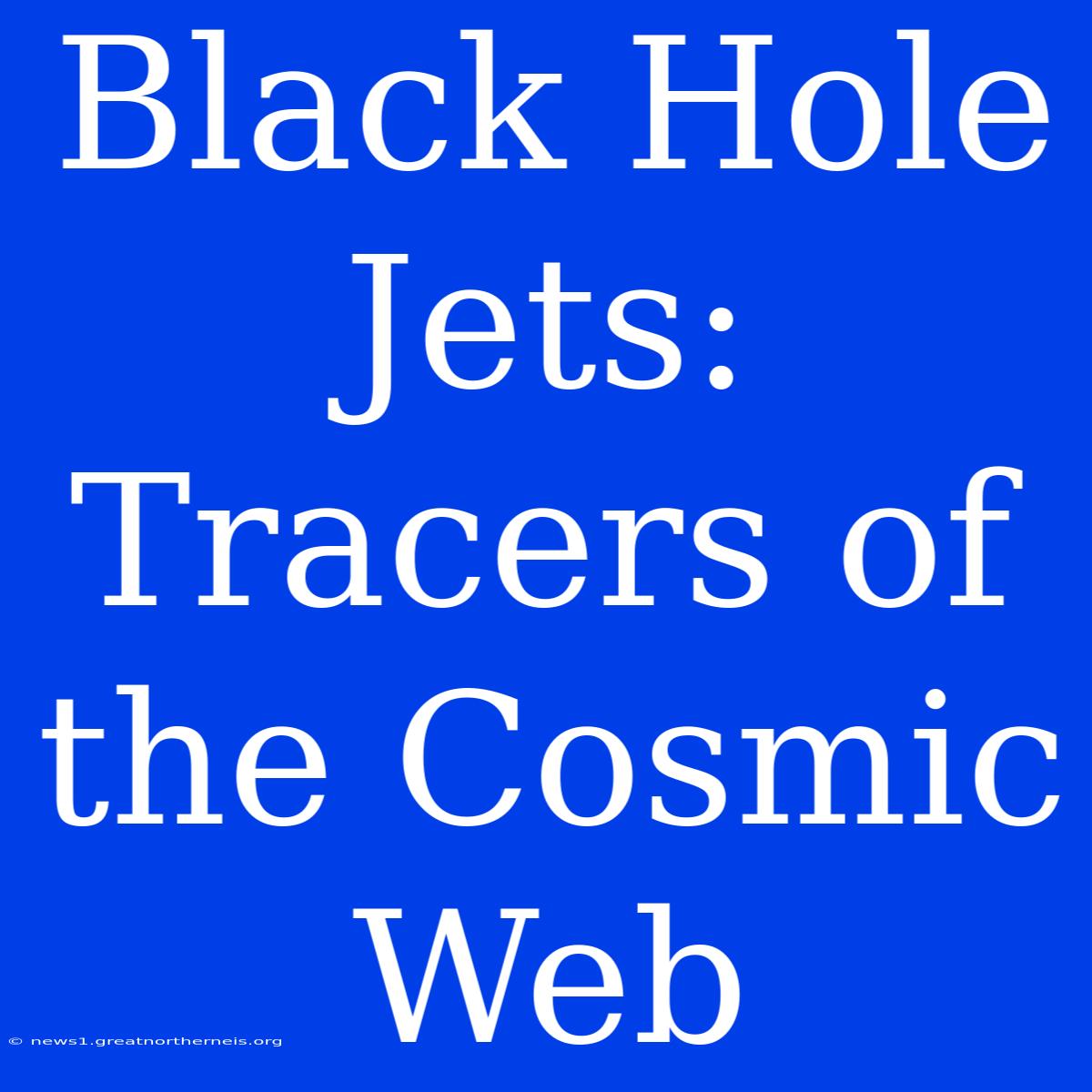 Black Hole Jets: Tracers Of The Cosmic Web