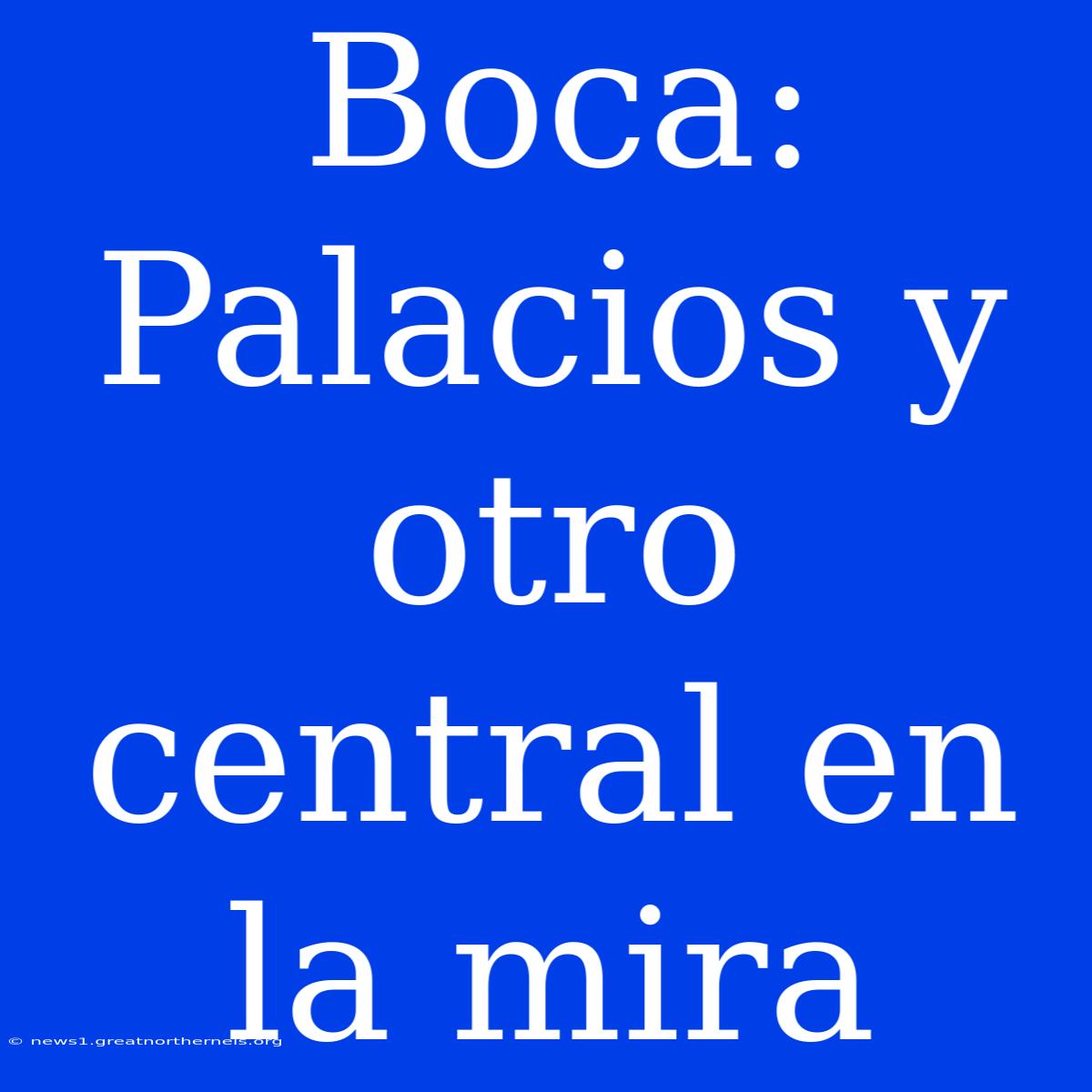 Boca: Palacios Y Otro Central En La Mira