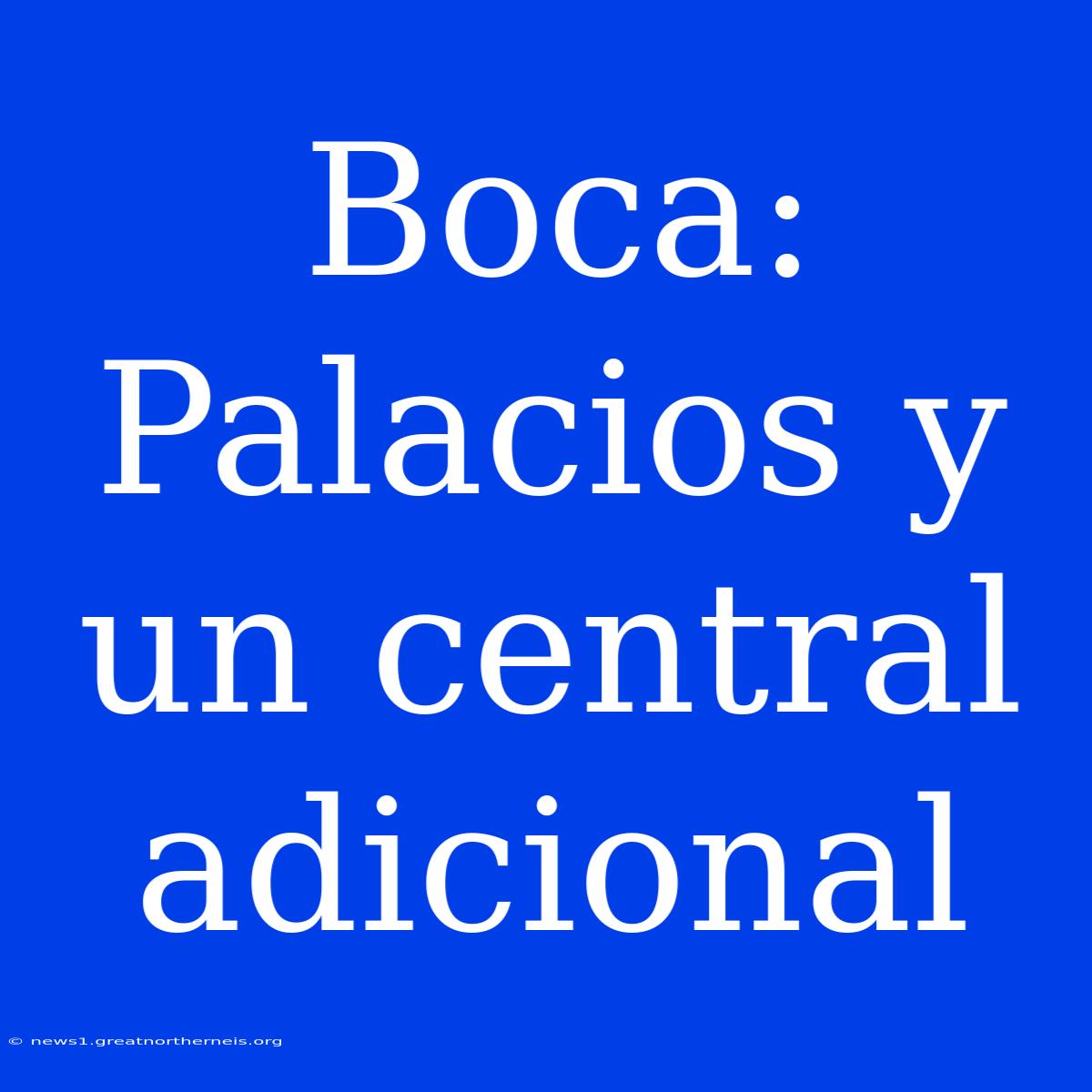 Boca: Palacios Y Un Central Adicional