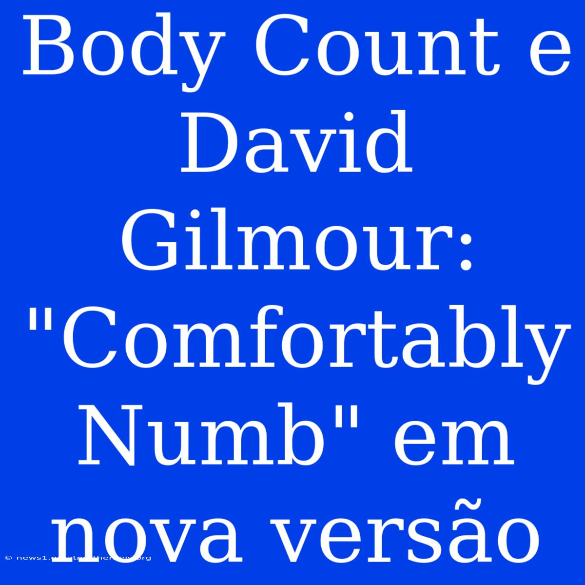 Body Count E David Gilmour: 