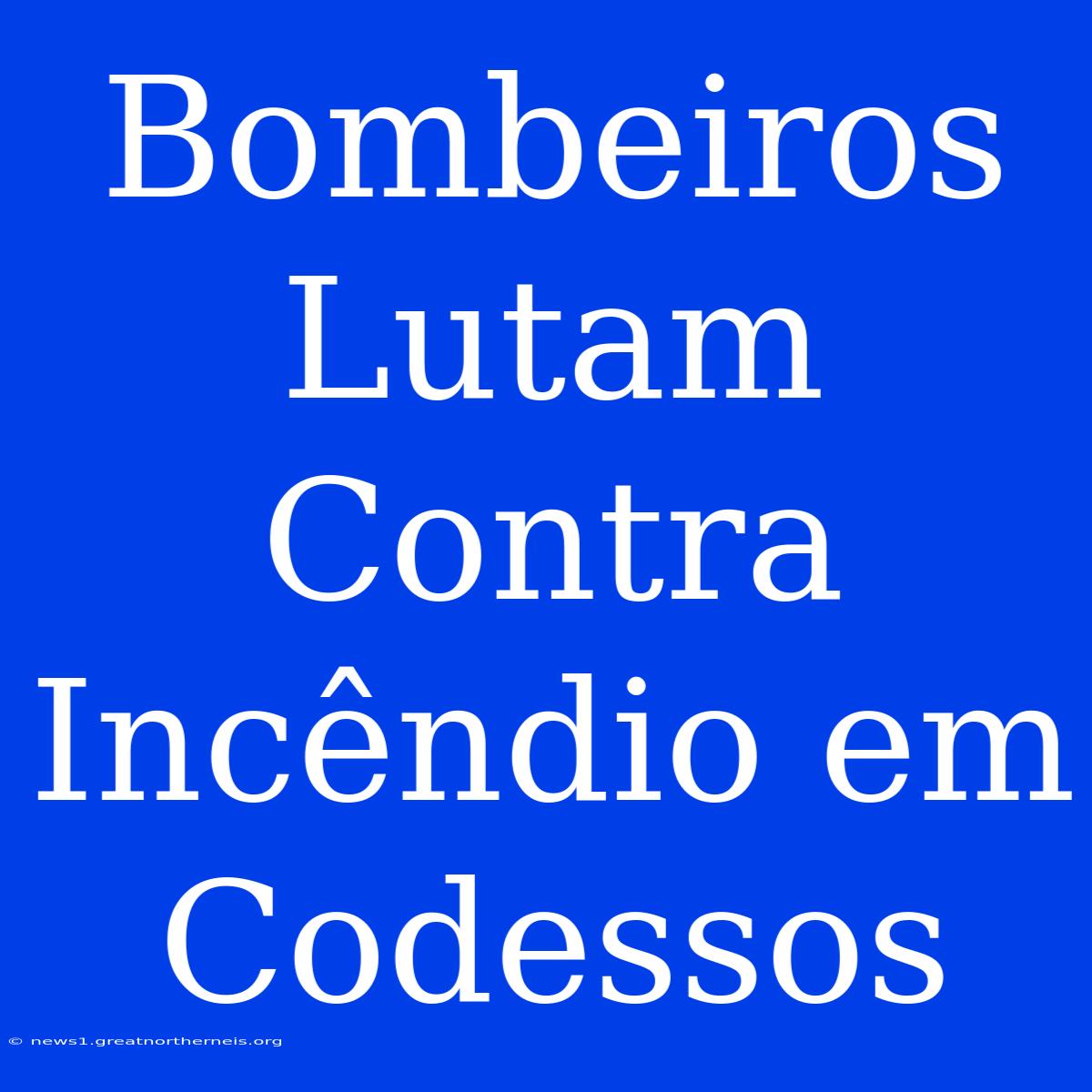 Bombeiros Lutam Contra Incêndio Em Codessos