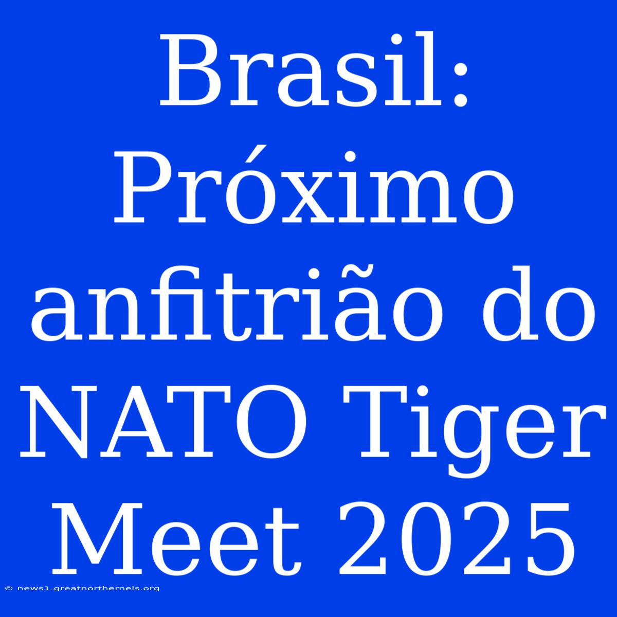 Brasil: Próximo Anfitrião Do NATO Tiger Meet 2025