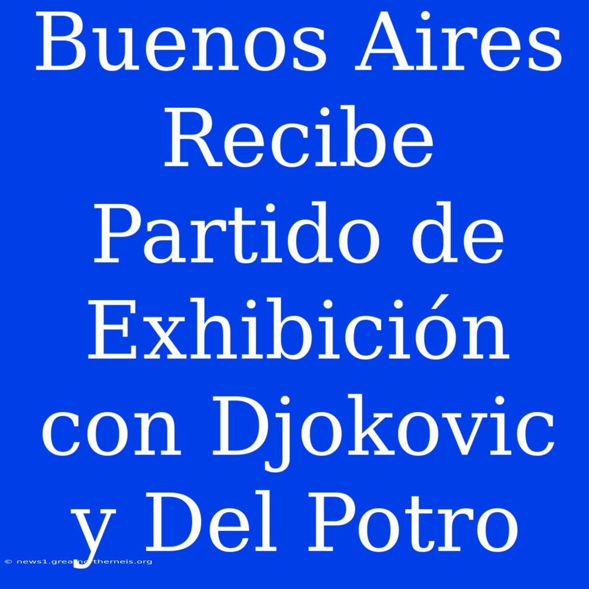 Buenos Aires Recibe Partido De Exhibición Con Djokovic Y Del Potro