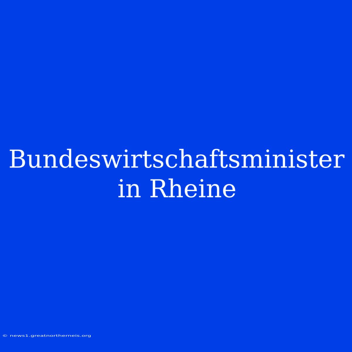 Bundeswirtschaftsminister In Rheine