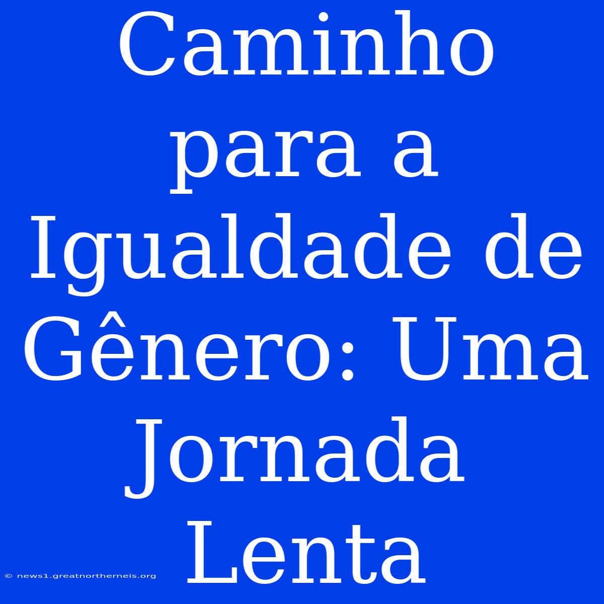 Caminho Para A Igualdade De Gênero: Uma Jornada Lenta