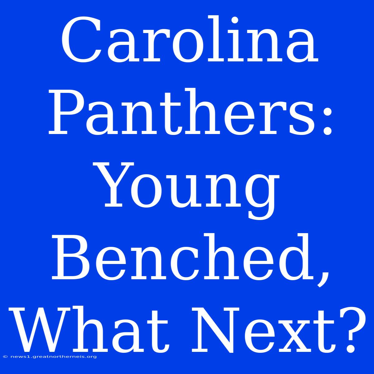 Carolina Panthers: Young Benched, What Next?