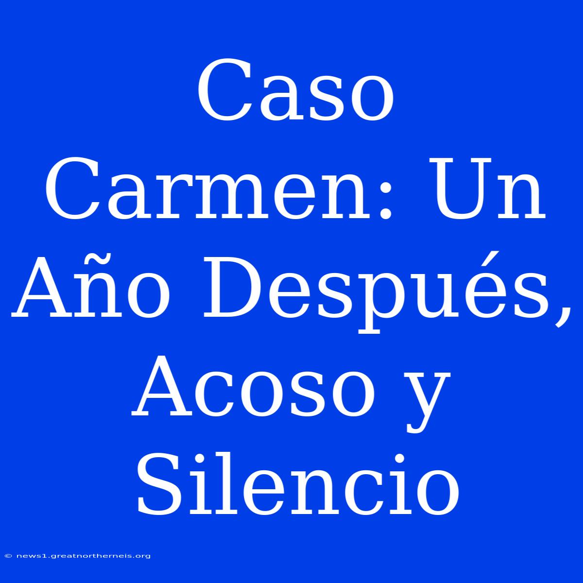 Caso Carmen: Un Año Después, Acoso Y Silencio