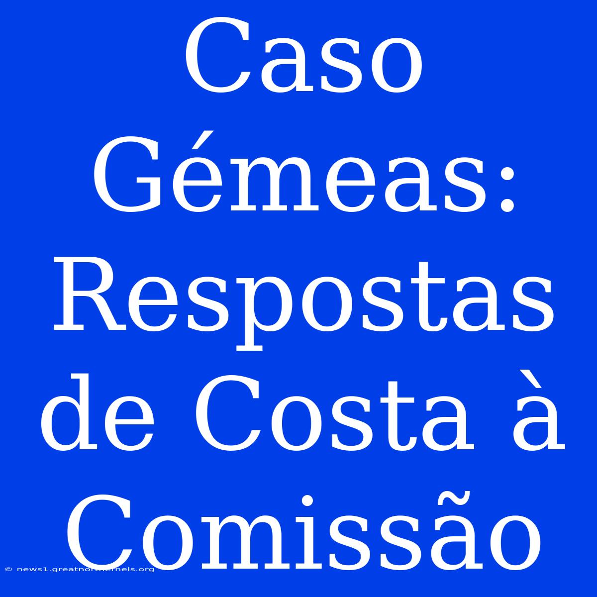 Caso Gémeas: Respostas De Costa À Comissão