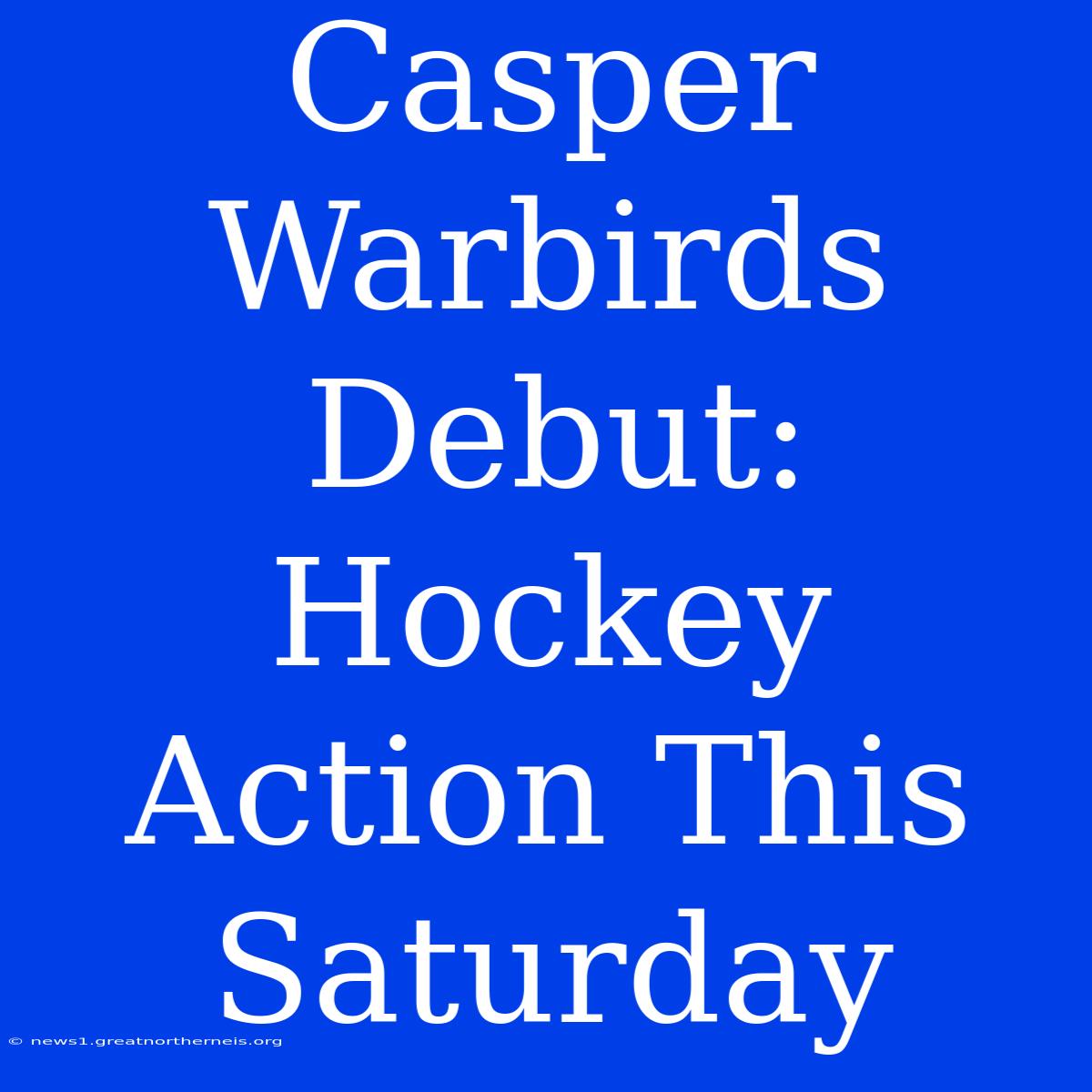 Casper Warbirds Debut: Hockey Action This Saturday