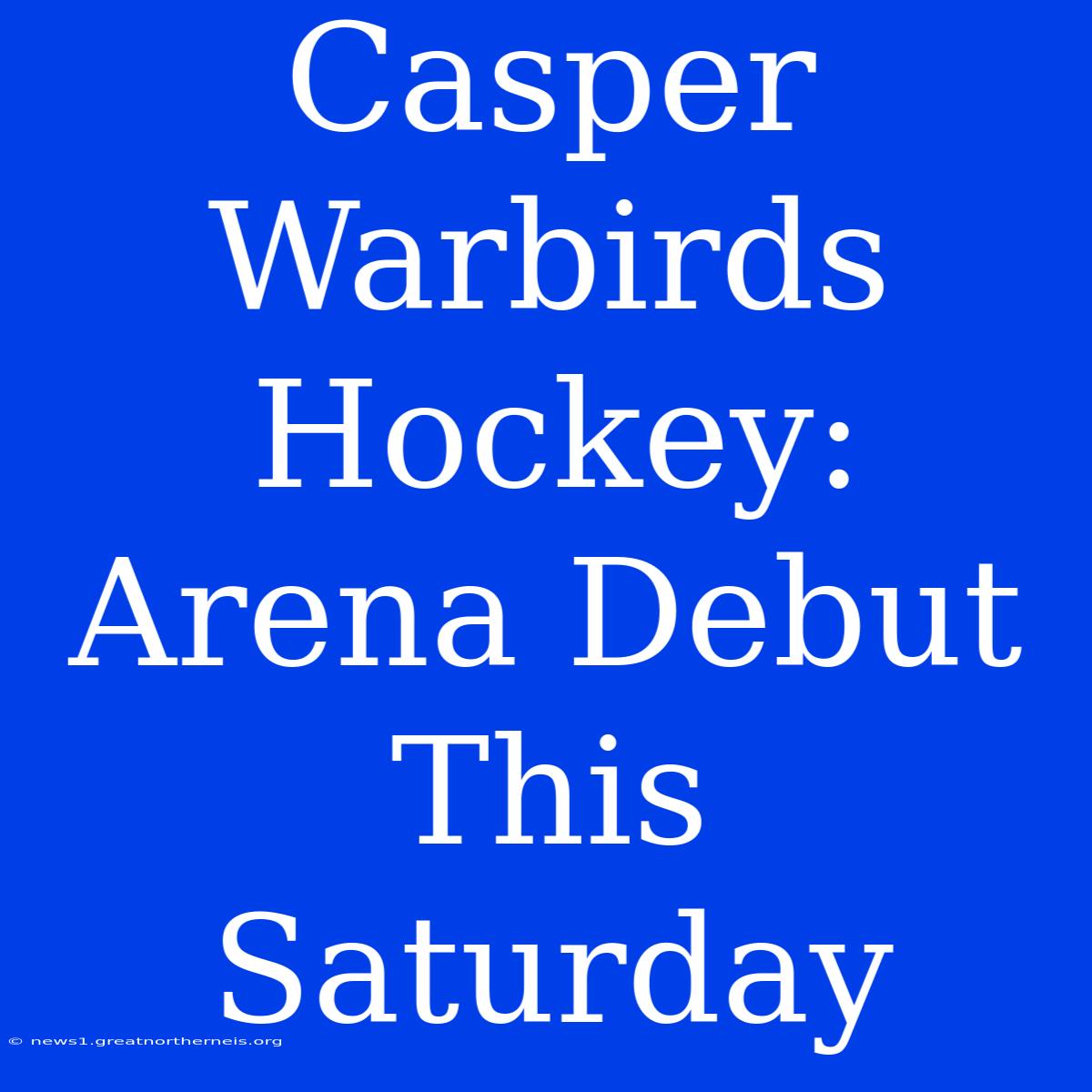 Casper Warbirds Hockey: Arena Debut This Saturday