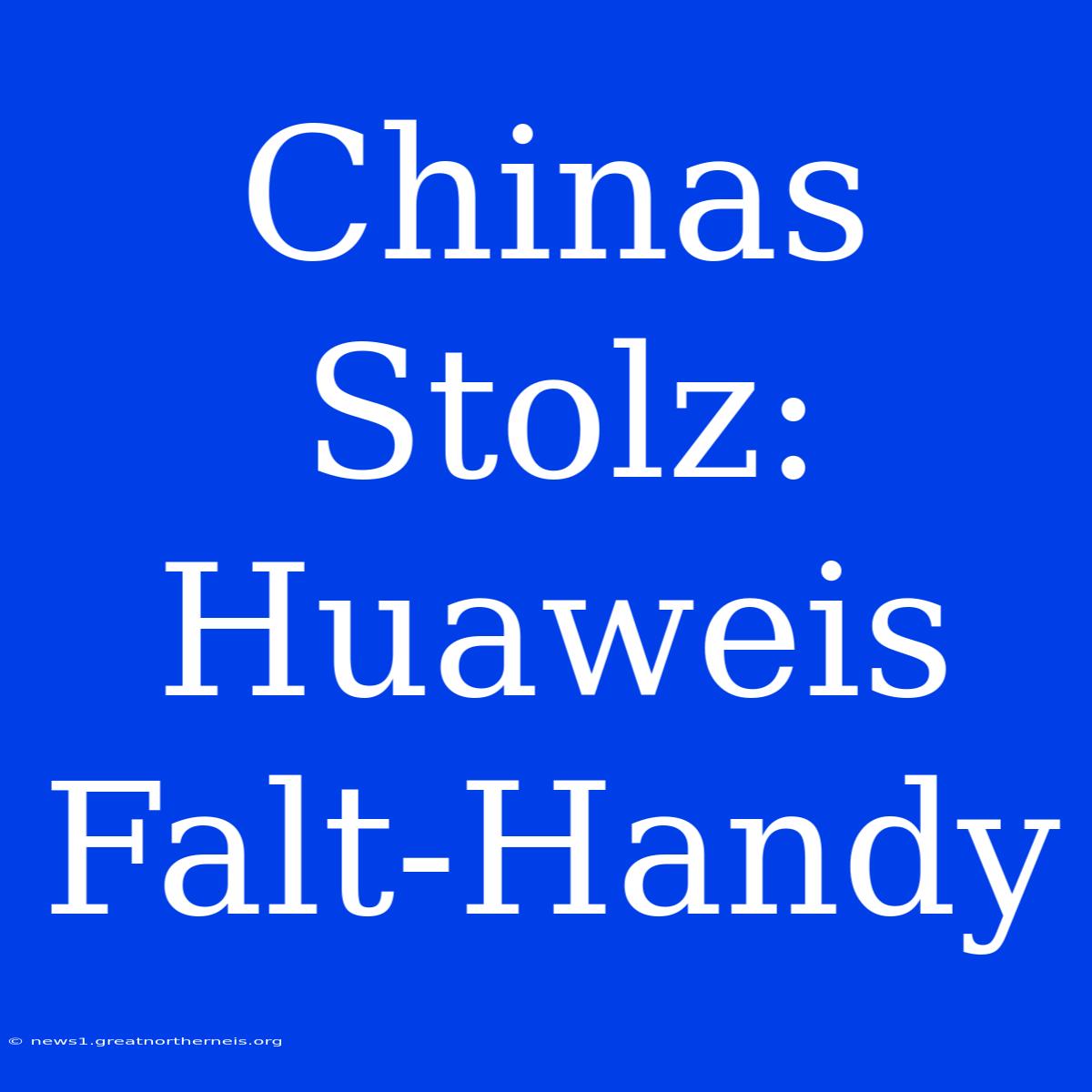 Chinas Stolz: Huaweis Falt-Handy