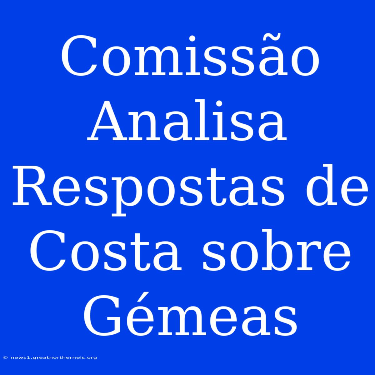 Comissão Analisa Respostas De Costa Sobre Gémeas