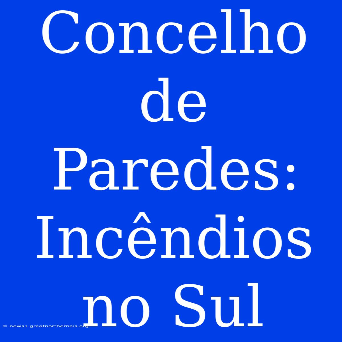 Concelho De Paredes: Incêndios No Sul