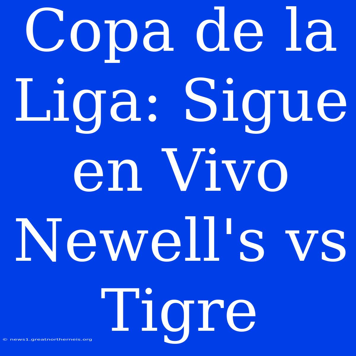 Copa De La Liga: Sigue En Vivo Newell's Vs Tigre