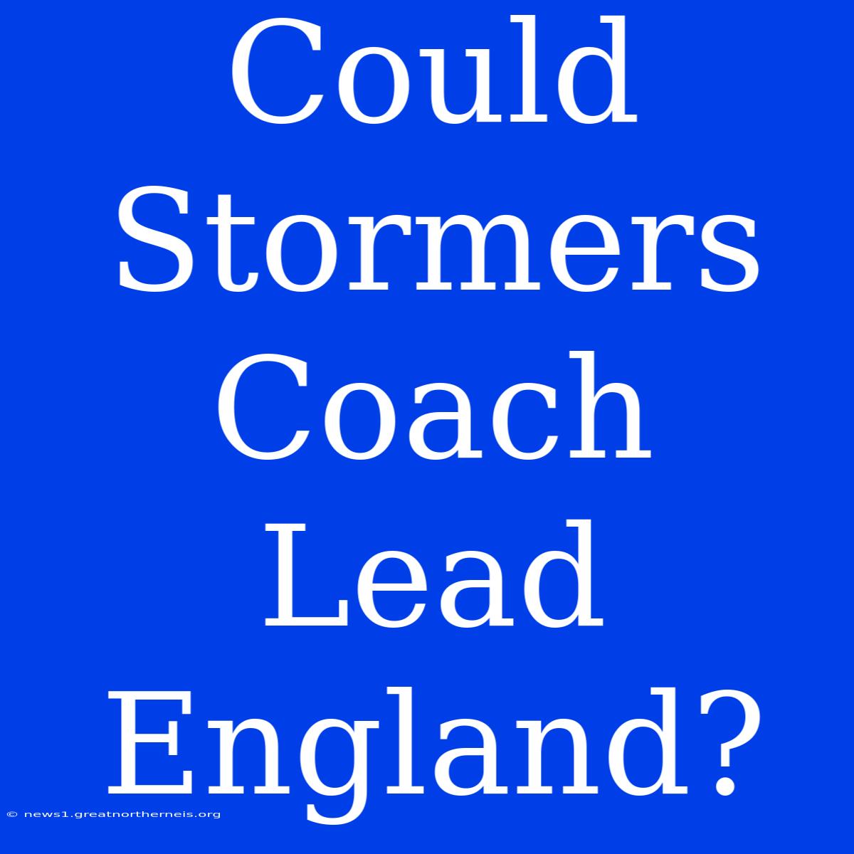 Could Stormers Coach Lead England?