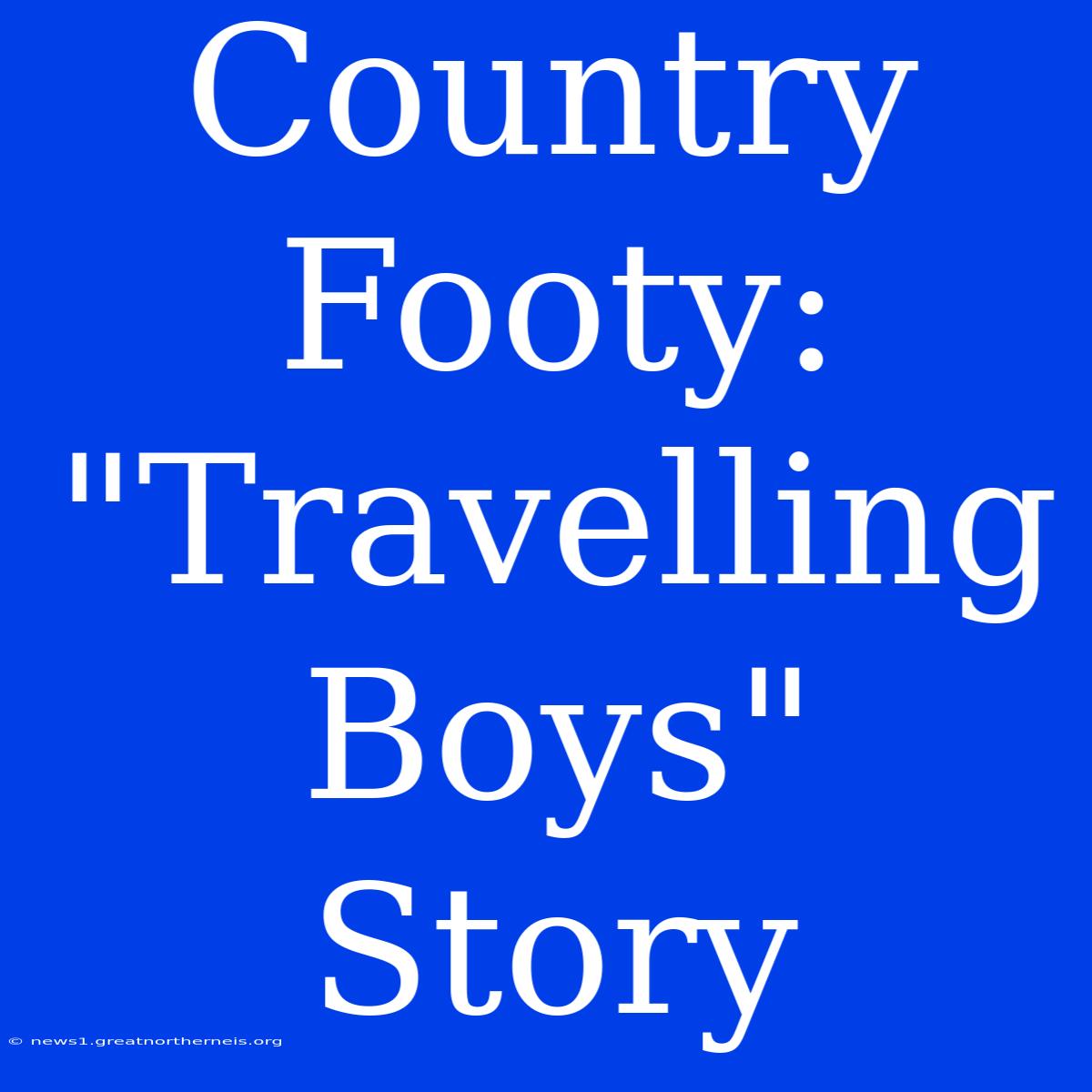 Country Footy: 