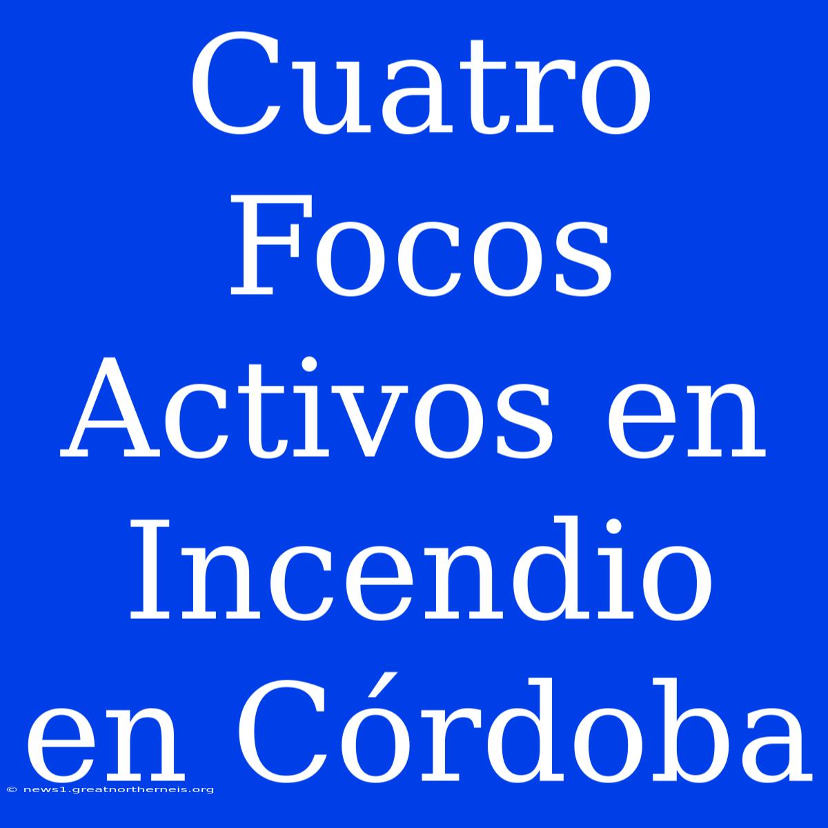 Cuatro Focos Activos En Incendio En Córdoba