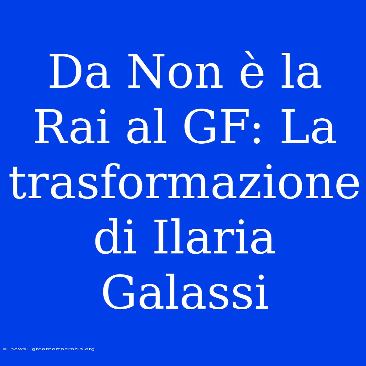 Da Non È La Rai Al GF: La Trasformazione Di Ilaria Galassi