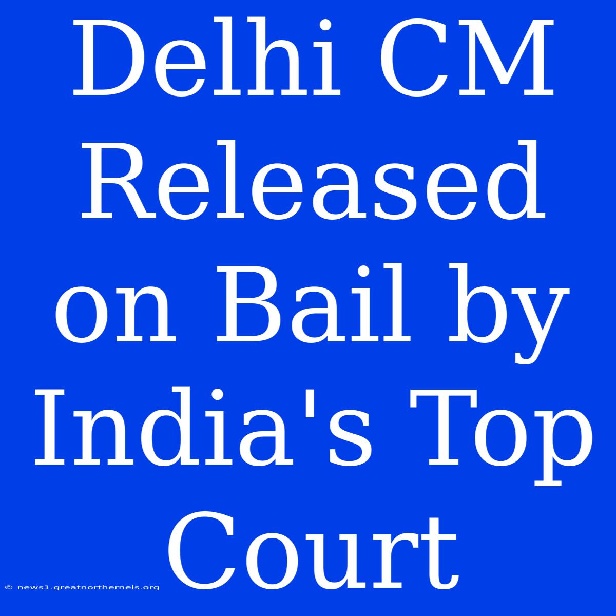 Delhi CM Released On Bail By India's Top Court