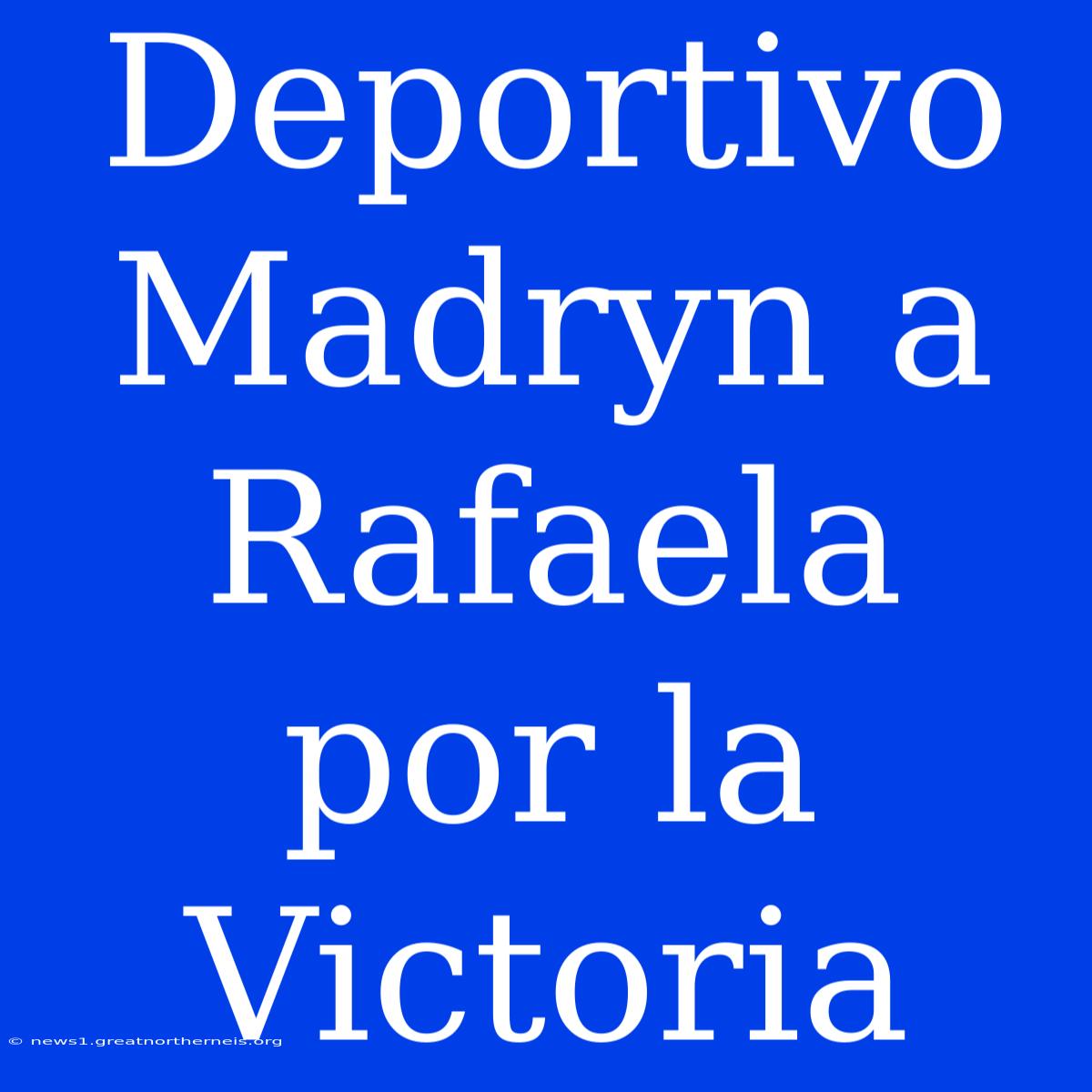 Deportivo Madryn A Rafaela Por La Victoria