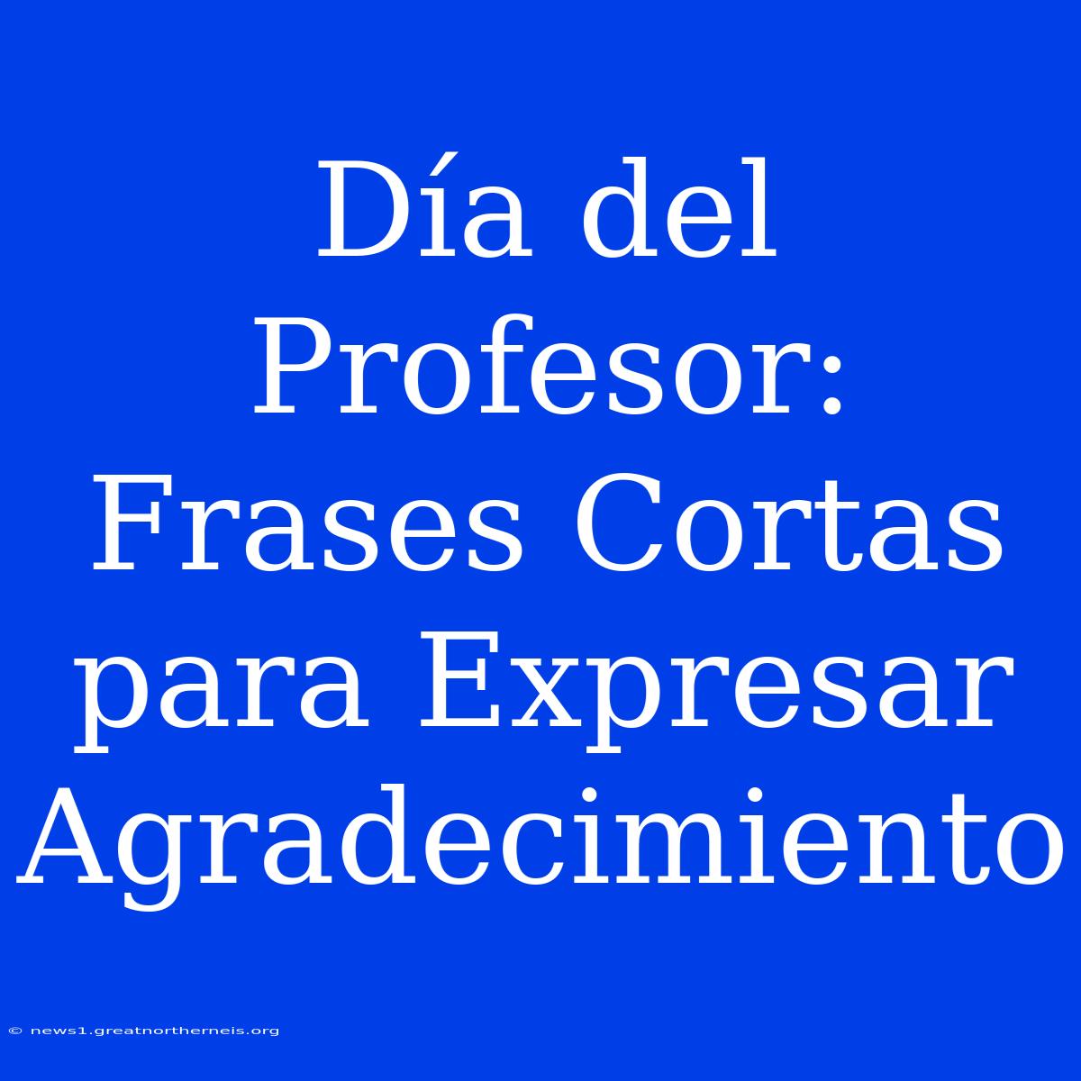 Día Del Profesor: Frases Cortas Para Expresar Agradecimiento