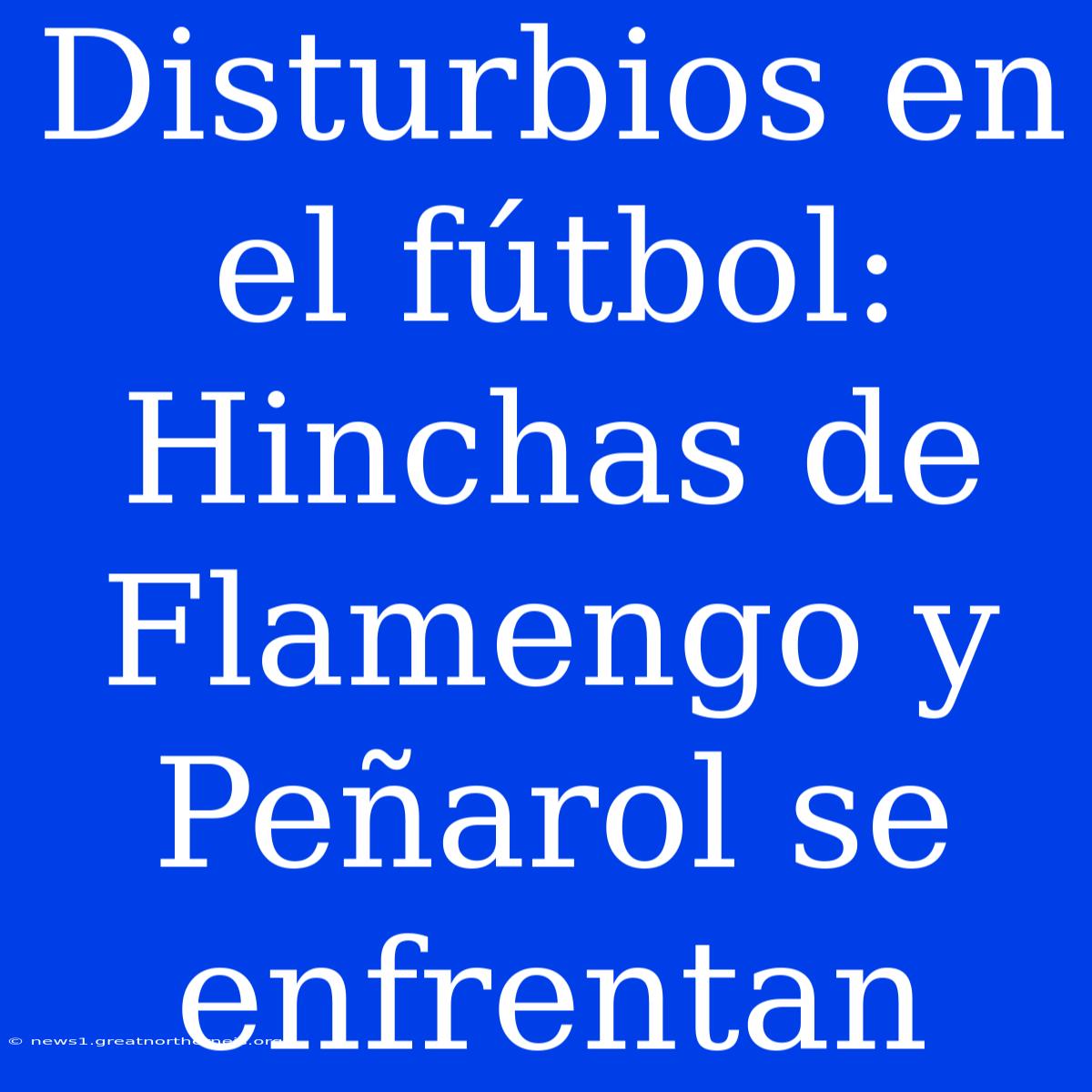 Disturbios En El Fútbol: Hinchas De Flamengo Y Peñarol Se Enfrentan