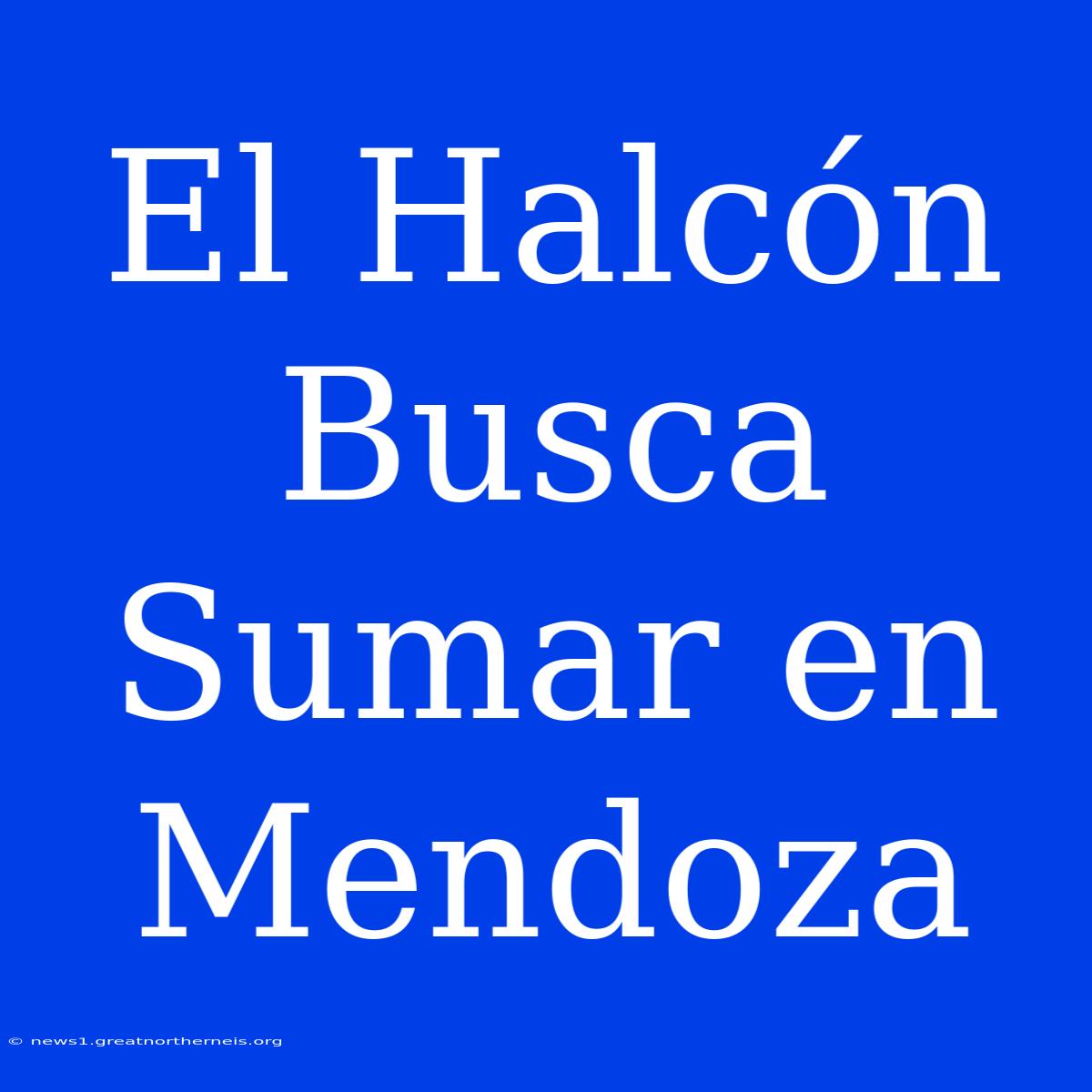 El Halcón Busca Sumar En Mendoza