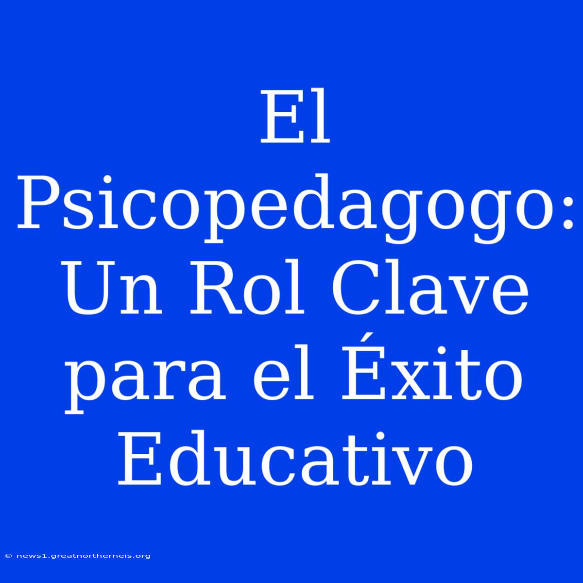 El Psicopedagogo: Un Rol Clave Para El Éxito Educativo