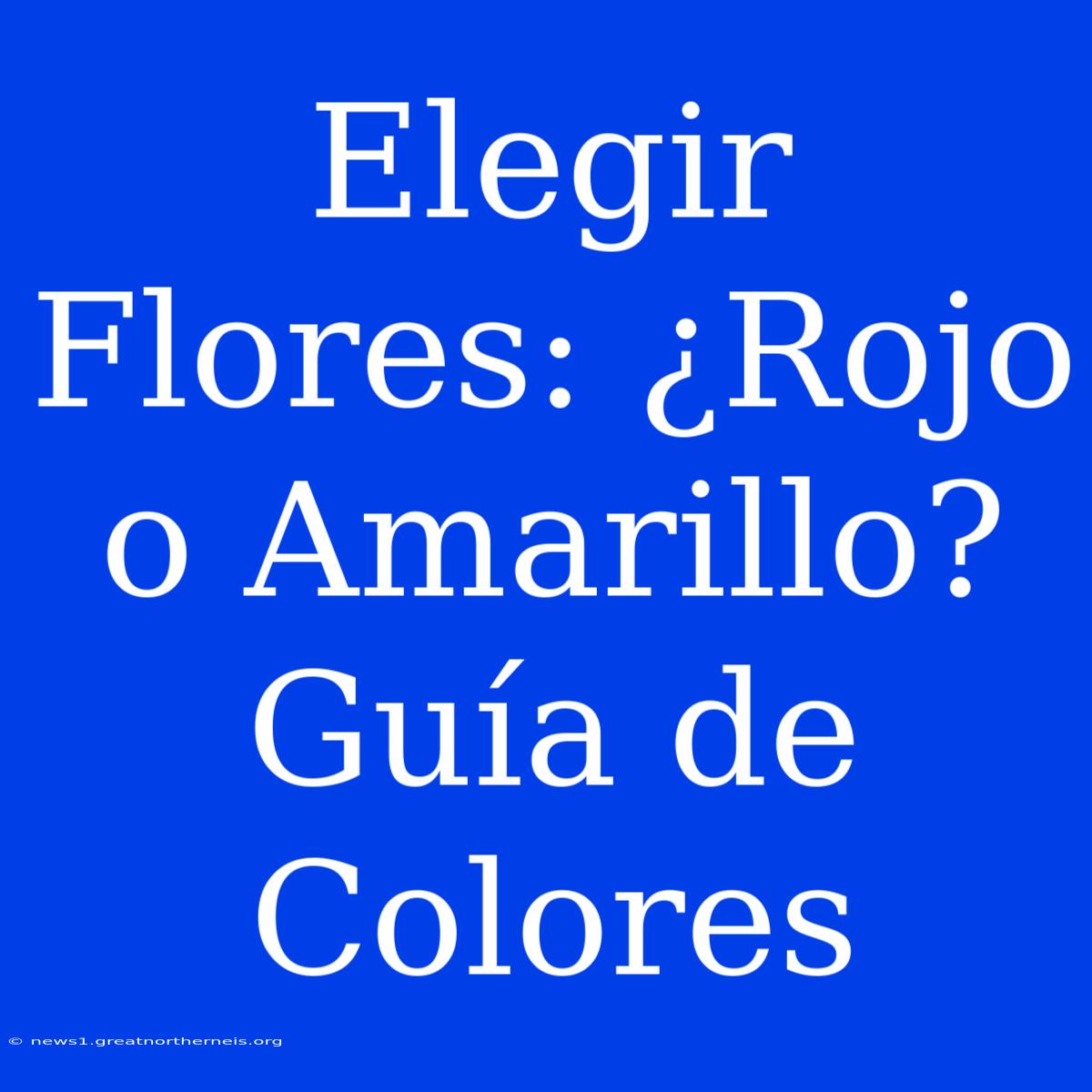 Elegir Flores: ¿Rojo O Amarillo? Guía De Colores