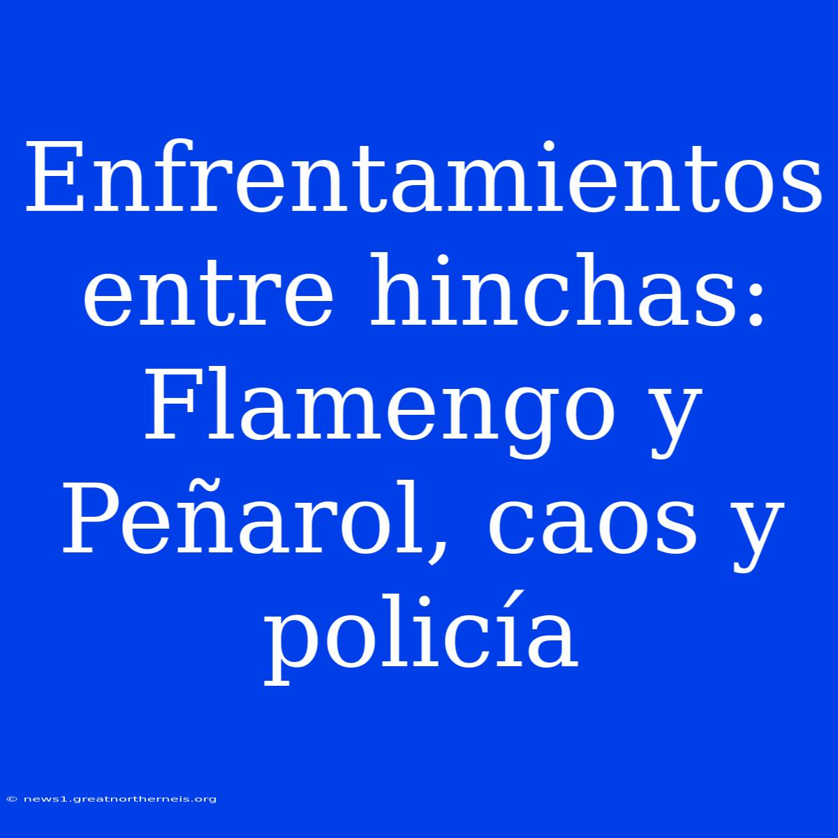 Enfrentamientos Entre Hinchas: Flamengo Y Peñarol, Caos Y Policía