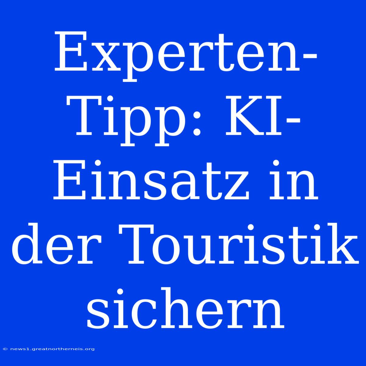 Experten-Tipp: KI-Einsatz In Der Touristik Sichern