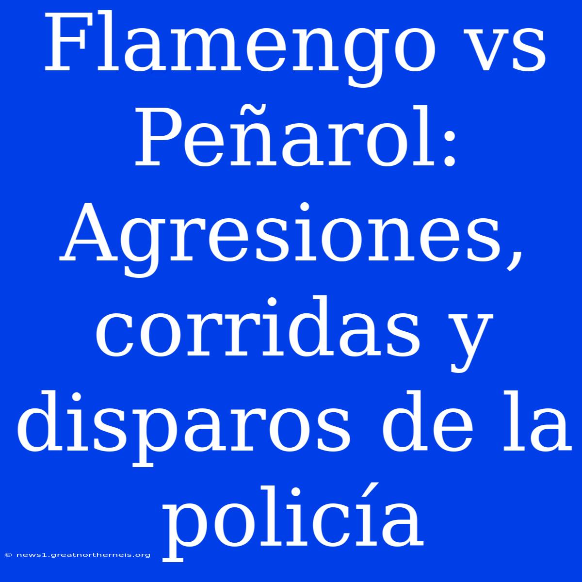 Flamengo Vs Peñarol: Agresiones, Corridas Y Disparos De La Policía