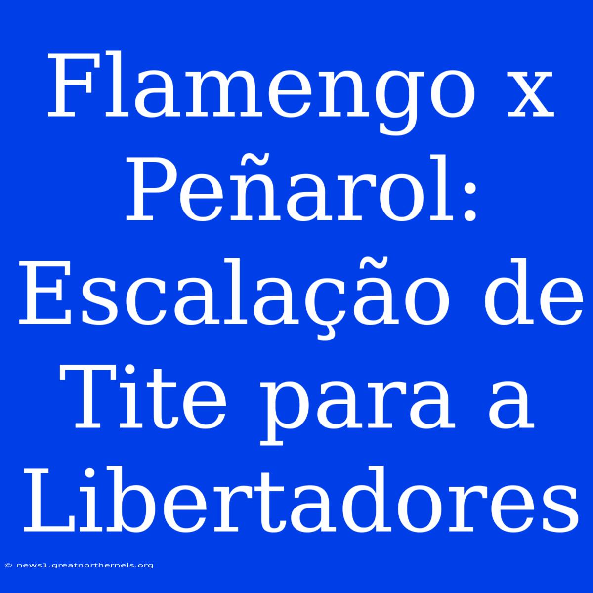 Flamengo X Peñarol: Escalação De Tite Para A Libertadores